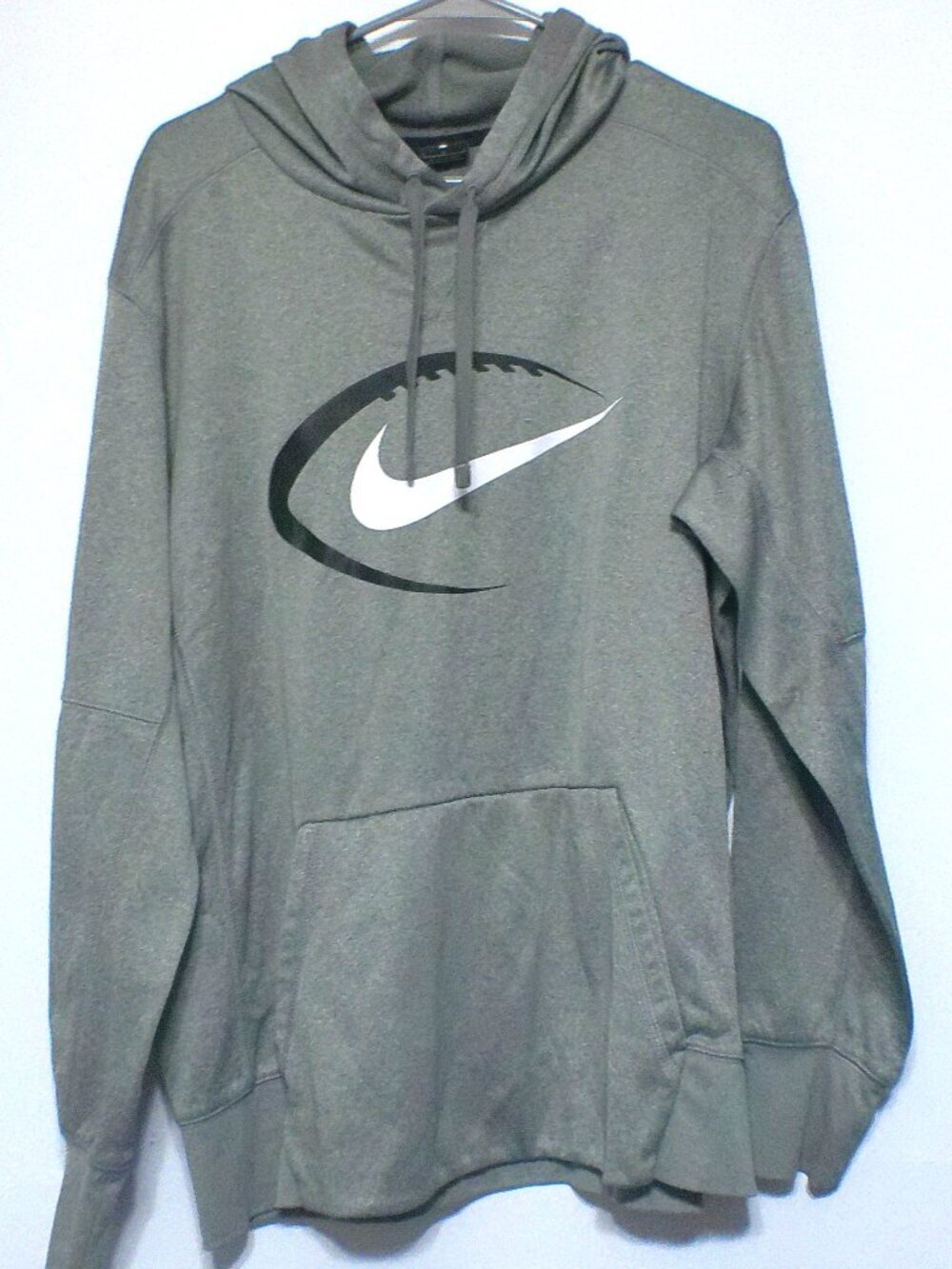 Nike Dri-FIT Football Graphic Pullover Hoodie Gray Men's Large